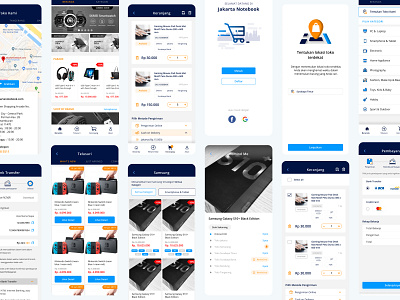 Jakarta Notebook Mobile App UI android app design e commerce ios jakarta notebook mobile mobile app ui ui design user interface design ux ux design