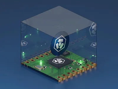Crypto Circuit - #CRO 3d 3d art art blender collectibles cycles render graphic design nft