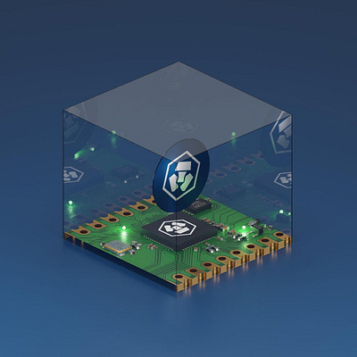 Crypto Circuit - #CRO 3d 3d art art blender collectibles cycles render graphic design nft