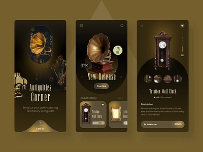 Antique Store App antique store app concept app design app designer app development app ui branding design mobile app design mobile app development mobile apps store app design ui ui ux ui ux design ux