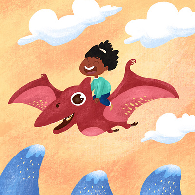 The dragon animal character character design children childrens book childrens illustration design dragon girl illustration kids