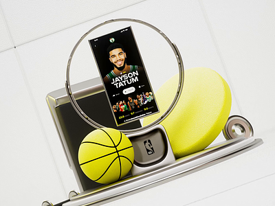 Game NBA 3d animation basketball interface ios ios 16 nba slide sport video