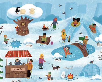 Wimmelbuch branding character character design children childrens book childrens illustration design illustration kids book wimmelbuch