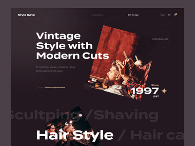 Barbershop Website Design ✂️ barbershop barbershop website dark theme design inspiration landing page landing page design minima design modern design trendy design ui ui design uidesign uiux website website deisgn