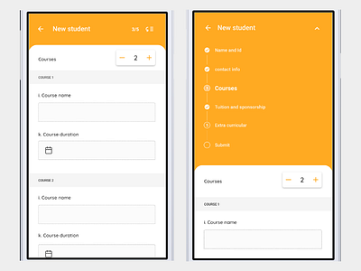 Complex mobile forms backdrop form mobile navigation orientation progress steps