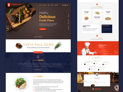 Chophouse Restaurant WebsiteDesign branding creative design ecommerce food fruit grocery homepage landingpage market mobile mobile app resturant store style guide ui ux vegetable website website design