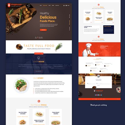 Chophouse Restaurant WebsiteDesign branding creative design ecommerce food fruit grocery homepage landingpage market mobile mobile app resturant store style guide ui ux vegetable website website design