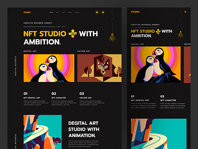 NFT Landing Page - Website Design creative agency crypto cryptocurrency degital art landing page landingpage nft nft landing page nft making agency web design website