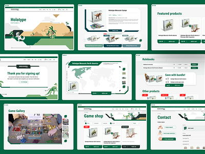 Ecommerce design views | Brexwerx board game clean dino dinosaur ecommerce home page landing page shop ui ux web design