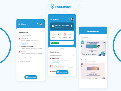 Peduli Lindungi Mobil App UI Redesign android design ios mobile app mobile app design peduli lindungi ui ui design user interface ux ux design