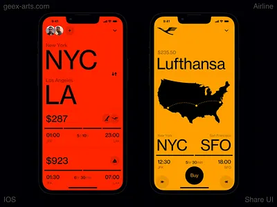 Airline dashboard design homepage interface ios iphone mobile news ui ux