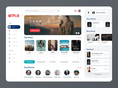 Movie Dashboard Design dashboard ui user interface