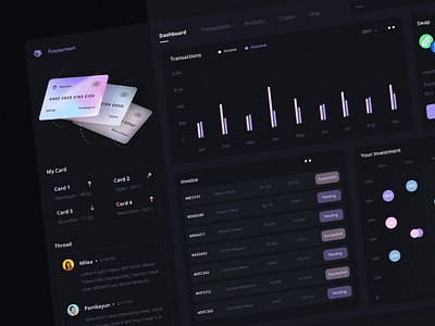 Fox Payment activity analytics bank bar chart card chart chart circle crypto dashboard graphic design investment invoice list money payment profile swap thread transaction wallet