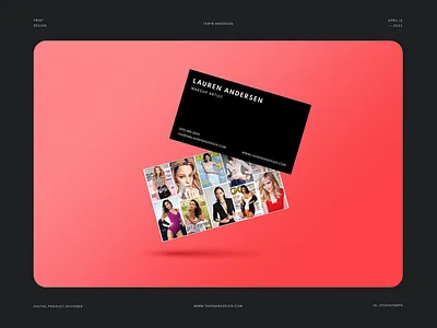 Print Design - Lauren Andersen branding business card card digital marketing fashion graphic design influencer makeup print print design
