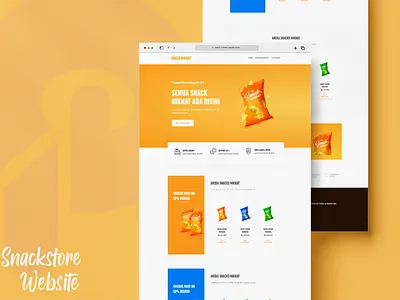 Snackstore Website graphic design ui web design website wordpress