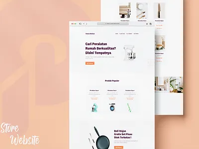 Home appliances product sales page graphic design ui web design website wordpress