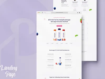 Yoghurt Sales Page ui web design website wordpress