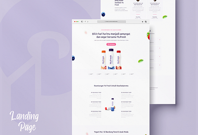 Yoghurt Sales Page ui web design website wordpress