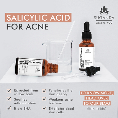 SALICYLIC ACID FOR ACNE - SUGANDA acne beauty beautyproducts design lifestyle makeup serum skin tone skincare skincare products