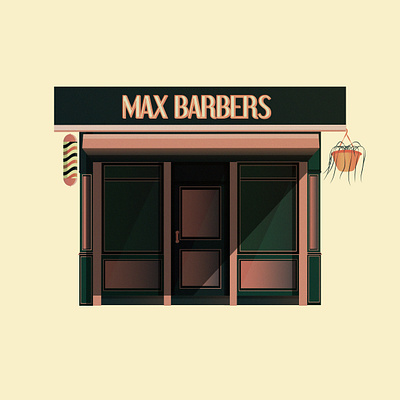 Le barbier design illustration vector