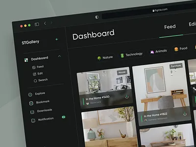 🌱Social Photo Gallery App Dashboard app dark darkmode dashboard design gallery photo shot sidebar social ui uidesign uiux ux uxdesign visual web