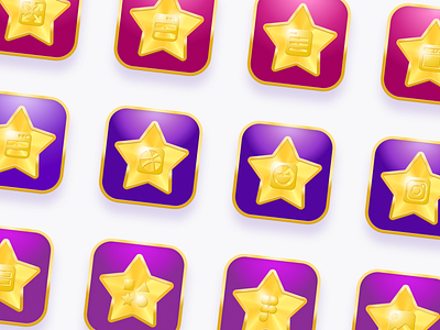 Creative Practice achievement icons design graphic icon