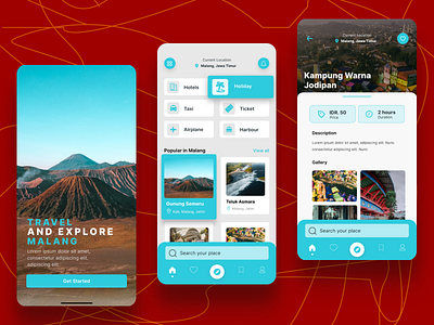 Travel App Explore Malang malang mobileapp travelapp ui ux