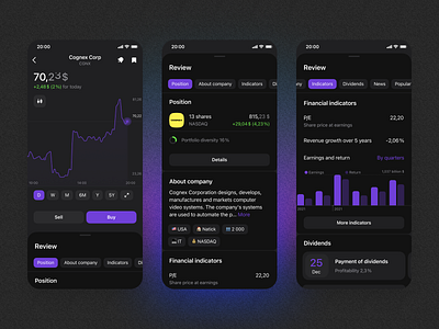 Investments UI App Design app design concept finance financial financial app interface investment app investments market mobile mobile ui stock market ui user interface ux