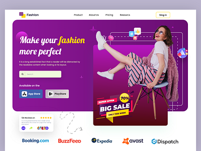 Fashion Landing Page design fashion fashion landing page graphic design grow your business landing page motion graphics ui ux