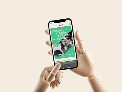 Crédal Website belgium chatbot clean ecodesign grid homepage mobile mockup ui ux webdesign