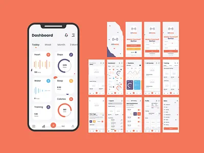 Fitness App design icon illustration ui ux vector