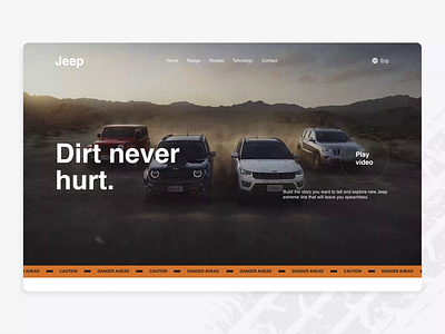 Website Design : Jeep Off-road animation branding dailyui design graphicdesignui illustration landing landing page offroad reroot typography ui uidesign user expirience userexpirience userinterace ux uxdesign web website