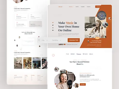 Music Record Website Design. 2022 website design agency elementor figma landing page music website record studio record website recording sound record trending design ui uidesign ux uxdesign visual design website wordpress