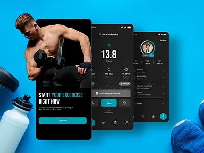 Fitness App fitness fitnessapp fitterself gym health ui