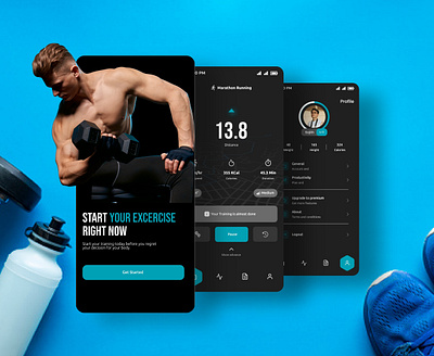 Fitness App fitness fitnessapp fitterself gym health ui