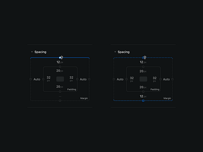 Margin & Padding box model controls design tool editor margin padding spacing ui ycode