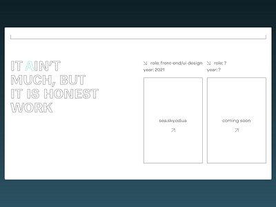 Personal Website, 2/2 design minimal web