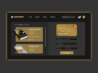 DailyUI #002 - Credit Card Checkout book store checkout dailyui daiyui002 figma ui ux