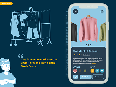 E-Commerce Shop (Single Item) DailyUI 012 daily ui 012 daily ui 12 ecommerce ecommerce screen mobile app design mobile app ui design mobile ui design product product app design product details screen single item single screen ui