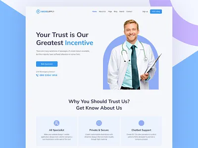 Medical Healthcare Website Design clinic dental clinic doctor header health care homepage hospital landing page medical medical care medical landing page medical website medicine medicine care ui design uiux web web deisgn webapp website design