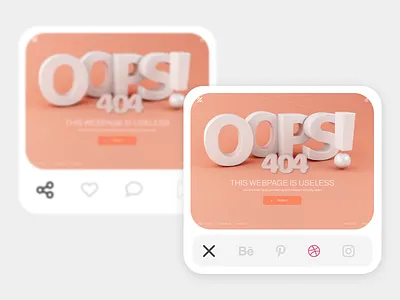 DailyUI Challenge - 010 - Social media Share 010 app branding dailyui dailyui social media design social media share ui ux webdesign