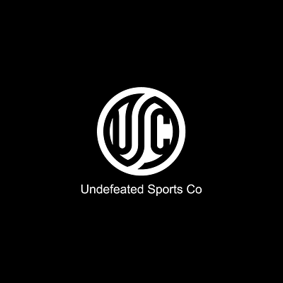 Undefeated Sports Co / USC branding design illustration initials logo logo type modern simple ui vector