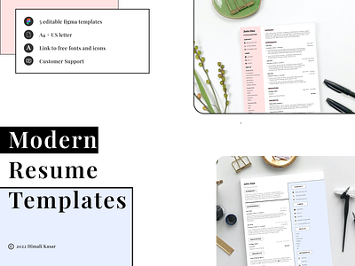Resume Template curriculum vitae cv design designer figma freelance job jobs minimal resume resume template resumedesign resumes template ui