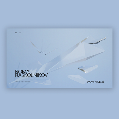 Hi, my name is Roma 3d design graphic design landingpage typography ui