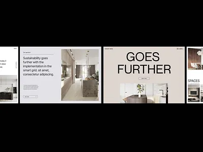 Living house - spaces architecture branding design header minimal typography ui ux web