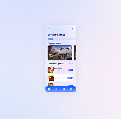 Modern games store mobile app design graphic design mobile app ui ux web.3
