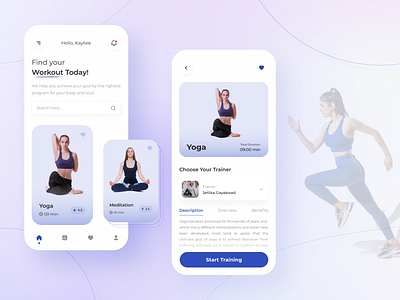 Yoga & Mediation app android android app design development fitness ios ios app meditation mentalhealthawareness peaceofmind ui ux yoga