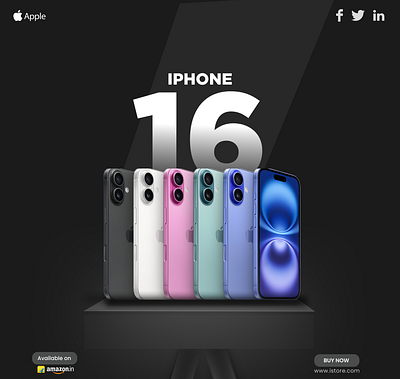 Apple iphone poster design branding graphic design