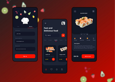 Food Delivery Mobile design shot 3d animation app design branding design fiat food delivery app graphic design illustration logo modern motion graphics ui ux vector web disign