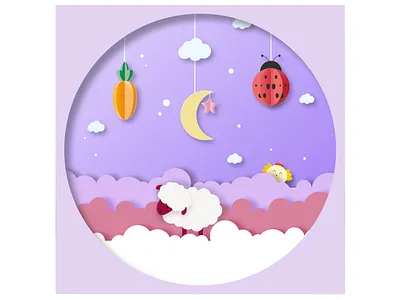 Postcard in the style of perper cut. flat illustration design flat graphic design illustration minimal paper cut vector дизайн